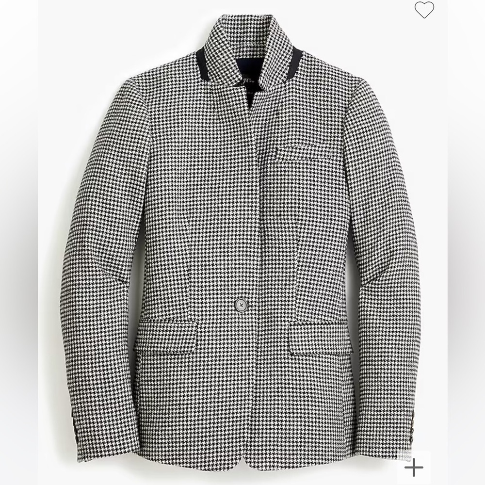 J. Crew Regent Blazer in Houndstooth Wool Size 2